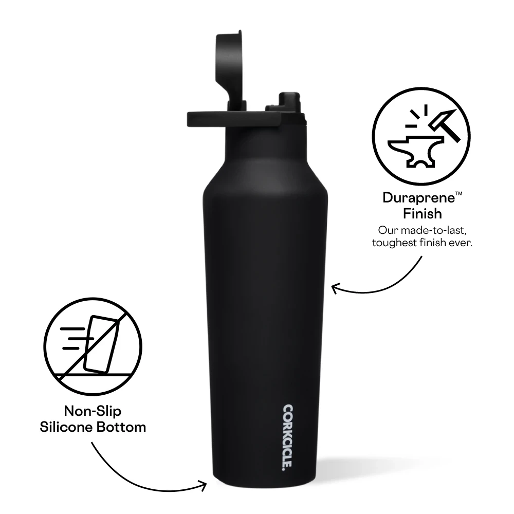 Corkcicle Sport Canteen - 20oz Black 4 Corkcicle Sport Canteen - 20oz Black - Image 4
