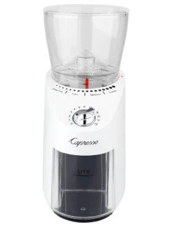 Capresso Infinity Plus Burr Grinder, White -The Kitchen Supply Store 570.02 infinity white 03