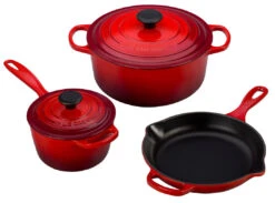 Le Creuset 5-Piece Signature Set, Cerise