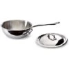 Mauviel Stainless Steel Saucier With Lid, 1.7 Qt.