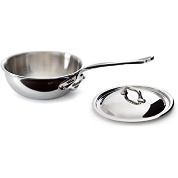 Mauviel Stainless Steel Saucier With Lid, 1.7 Qt. 1 Mauviel Stainless Steel Saucier With Lid, 1.7 Qt.