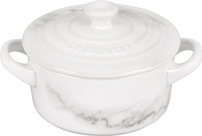 Le Creuset Mini Round Cocotte 8oz- Marble 3 Le Creuset Mini Round Cocotte 8oz- Marble - Image 3