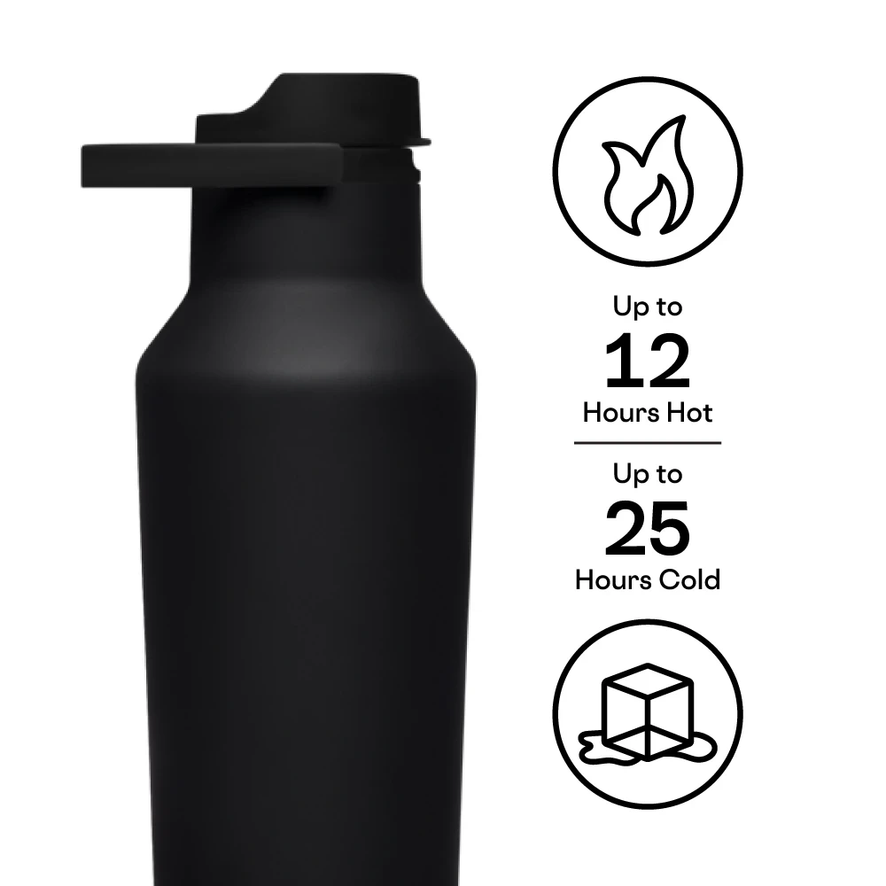 Corkcicle Sport Canteen - 20oz Black 5 Corkcicle Sport Canteen - 20oz Black - Image 5