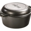 Lodge 5 Quart Cast Iron Double Dutch Oven