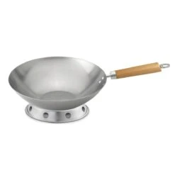 Carbon Steel Round Bottom Wok Set