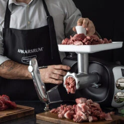 Ankarsrum Meat Mincer Complete -The Kitchen Supply Store AnkarsrumToqueBlancheMyToqueMincerComplete