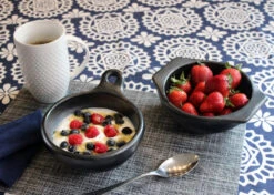 Chamba Bowl W/ One Handle -The Kitchen Supply Store BSBBFToqueBlancheChambaIMG 2996