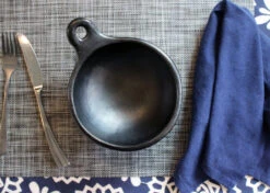 Chamba Bowl W/ One Handle -The Kitchen Supply Store BSToqueBlancheChambaIMG 3024