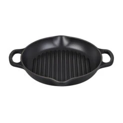 Le Creuset Deep Round Grill Pan 5 Le Creuset Deep Round Grill Pan -The Kitchen Supply Store LS2020 2520 LICORICE
