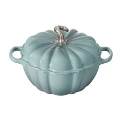 Le Creuset Pumpkin Cocotte 4qt Sea Salt