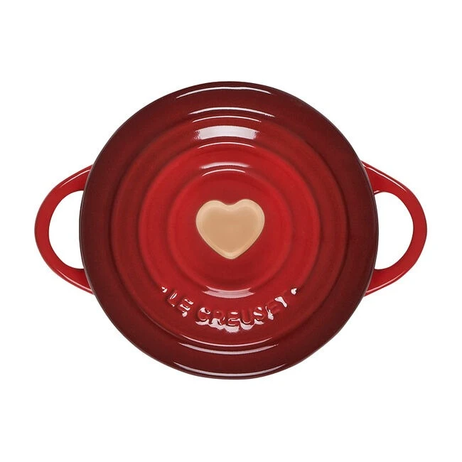 Le Creuset Mini Cocotte, Cerise With Gold Knob 1 Le Creuset Mini Cocotte, Cerise With Gold Knob