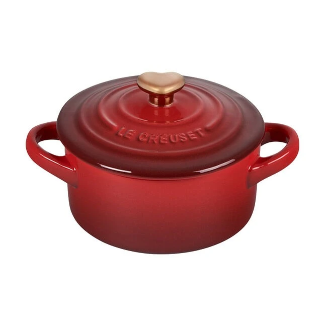 Le Creuset Mini Cocotte, Cerise With Gold Knob 5 Le Creuset Mini Cocotte, Cerise With Gold Knob - Image 5