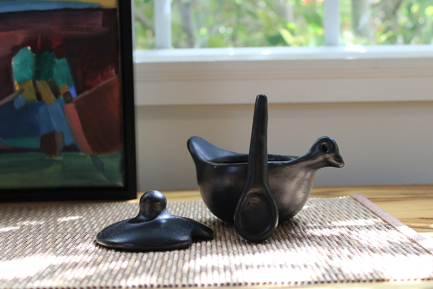 Chamba Hen Salsa Dish W/ Spoon 3 Chamba Hen Salsa Dish W/ Spoon - Image 3