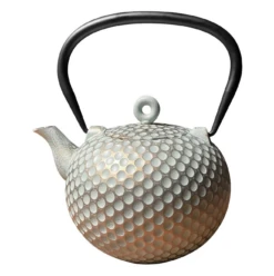 Dim Cast Iron Teapot 34 Fl. Oz. Mint/Gold