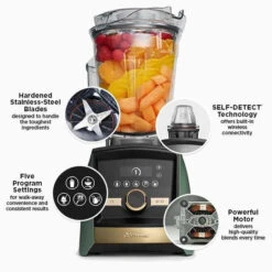 Vitamix A3500 Gold Label, Navy -The Kitchen Supply Store ToqueBlancheVitamixGoldLabelNavyBlender3