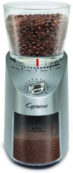 Capresso Infinity PLUS Burr Grinder, Stainless Steel