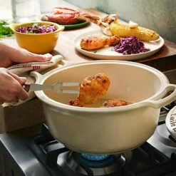Emile Henry Emile Sublime Dutch Oven/Stewpot 7.5 Qt., Creme -The Kitchen Supply Store creme4 727ec7f4 5c46 4fad 9d60 14f81e77b23c