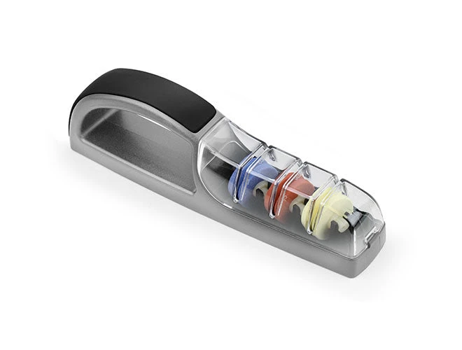 Global Minosharp Plus 3 Stage Sharpener, Black/Gray 1 Global Minosharp Plus 3 Stage Sharpener, Black/Gray