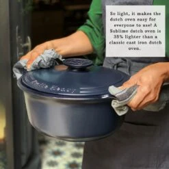 Emile Henry Emile Sublime Dutch Oven/Stewpot, 6 Qt., Indigo -The Kitchen Supply Store indigo4