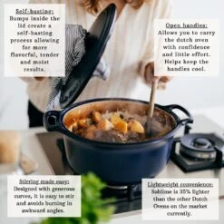 Emile Henry Emile Sublime Dutch Oven/Stewpot, 4 Qt., Indigo -The Kitchen Supply Store indigo4 life 3d9924c6 4956 4a99 a01d 356f6517ad28