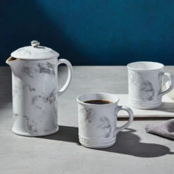 Le Creuset French Press Marble 34oz 5 Le Creuset French Press Marble 34oz -The Kitchen Supply Store marble FP mug g1