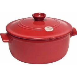 Emile Henry Flame Round Stewpot, Burgundy
