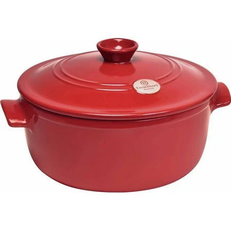 Emile Henry Flame Round Stewpot, Burgundy 1 Emile Henry Flame Round Stewpot, Burgundy